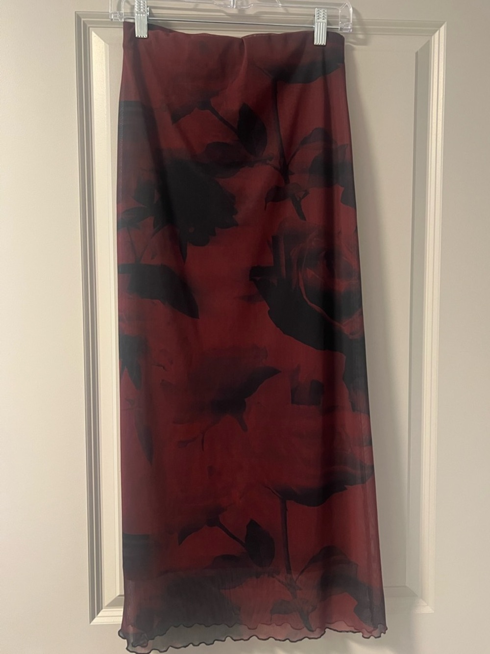 Stradivarius - Printed Tulle Midi Skirt - S
